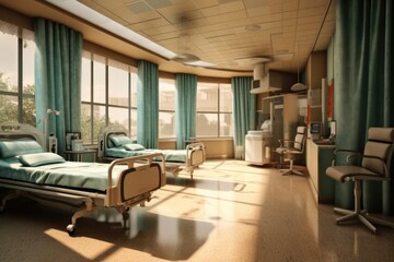 Fototapeta na wymiar Hospitals and medical centers have a very characteristic professional photography ai generated