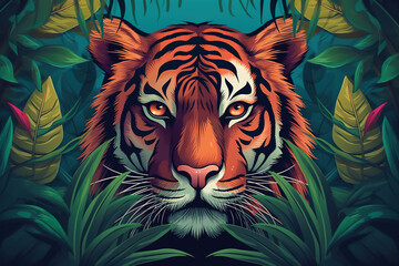 Tiger For International Tiger Day Created with Generative AI Technology