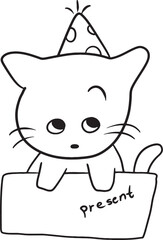 cat cartoon cute kawaii anime illustration clipart character chibi drawing manga