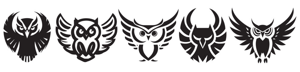 Owl vector silhouette illustration