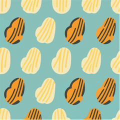 cute simple madeleines pattern, cartoon, minimal, decorate blankets, carpets, for kids, theme print design
