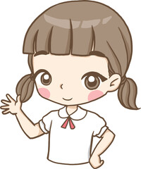 Obraz premium young girl drawing cartoons doodle kawaii anime cute illustration drawing clip art character chibi manga comic