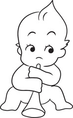 baby drawing cartoon doodle kawaii anime cute illustration drawing clip art character chibi manga comic
