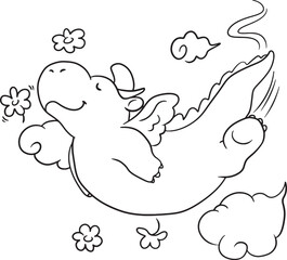 dinosaur drawing cartoon doodle kawaii anime cute illustration drawing clip art character chibi manga comic