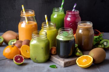 immune-boosting smoothie, with fruits and vegetables for an immune system boost, created with generative ai
