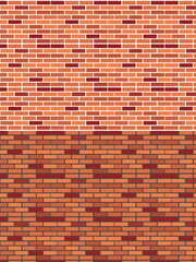 Brick wall background of red brick wall texture. On white and grey. Dikor for the facade and office space. Studio cafe office.red brick wall background