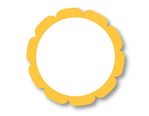 yellow green circle flower frame