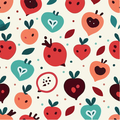 cute simple pomegranate pattern, cartoon, minimal, decorate blankets, carpets, for kids, theme print design
