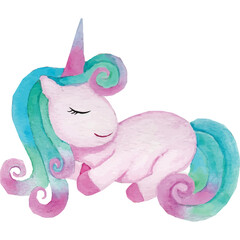 Unicorn Clip art Element Transparent Background