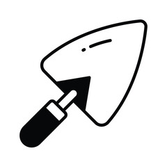 Shovel vector design in trendy style, icon of construction tools