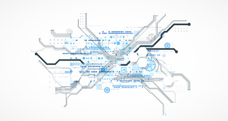 Abstract background on technological and scientific topics. CPU concept.