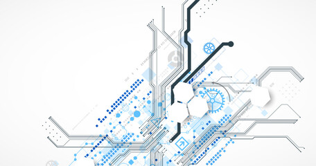 Abstract background on technological and scientific topics. CPU concept.