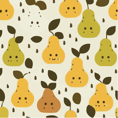 cute simple pear pattern, cartoon, minimal, decorate blankets, carpets, for kids, theme print design
