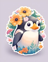 A cute penguin sticker