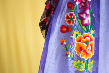 Close up of Tehuana Dress