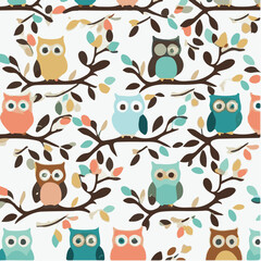 cute simple owl pattern, cartoon, minimal, decorate blankets, carpets, for kids, theme print design
