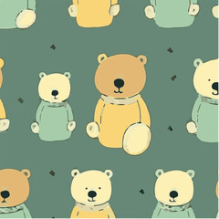 cute simple bear pattern, cartoon, minimal, decorate blankets, carpets, for kids, theme print design
