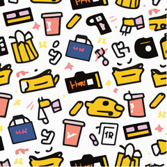 cute simple black friday pattern, cartoon, minimal, decorate blankets, carpets, for kids, theme print design
