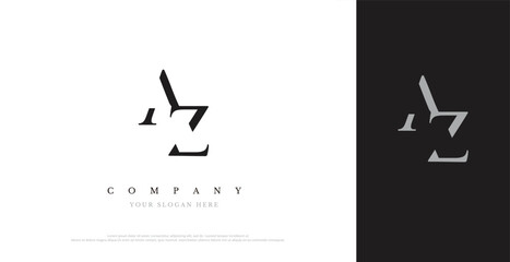 Initial AZ Logo Design Vector 