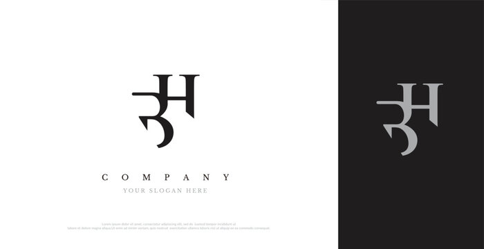 Initial BH Logo Design Vector 