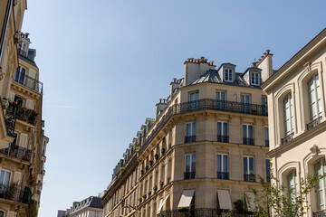 Fototapeta na wymiar rue de paris dans le quartier latin 5e arrondissement de Paris