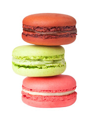 Tasty colorful macaroon isolated 