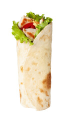 tortilla wrap, fajita isolated 