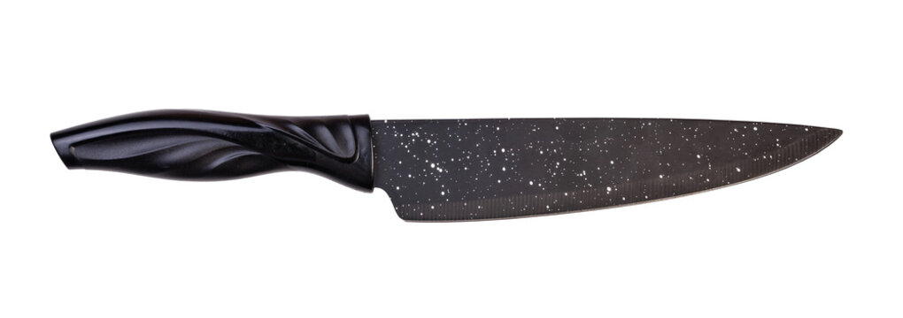  steel kitchen knives isolated 