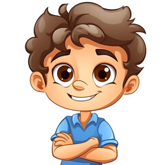 Obraz premium Boy and girl cartoon hand draw clipart vector illustration