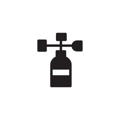Hospital Medical Oxygen Solid Icon