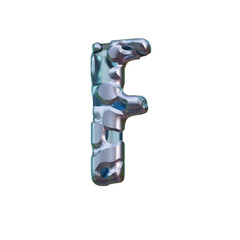 Futuristic Chrome 3D Alphabet or PNG Letters