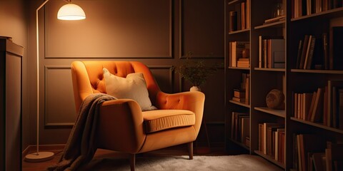 Cozy Reading Nook in Office Space - AI Generated