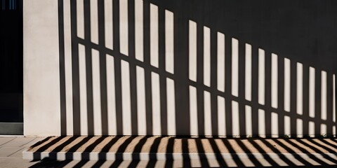 Architectural Shadow Pattern on a Building - AI Generated