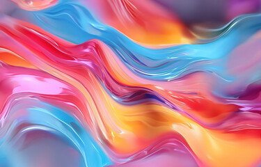Obraz premium Futuristic chromatic waves