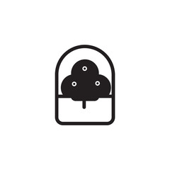 Basket Fruit Celebration Solid Icon