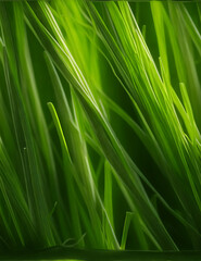 Generative AI image of  grass closeup