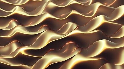 Obraz premium Illustration of abstract intricate wavy liquid metal background. Generative AI