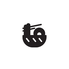 Bowl Soup Sticks Solid Icon