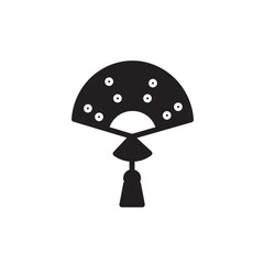 Chinese Fan Folding Solid Icon