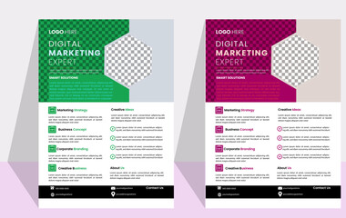 Corporate business flyer template,design set with blue, orange, red and yellow color. marketing, business proposal, promotion, advertise, publication,esign set with blue, orange, red and yellow color.