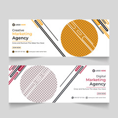 Corporate business marketing idea facebook cover banner post design