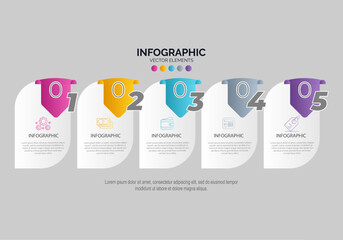 Business presentation diagram graph circle element graphic design modern vector template