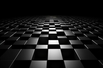 Naklejka premium Abstract black and white triangles background, Generative ai
