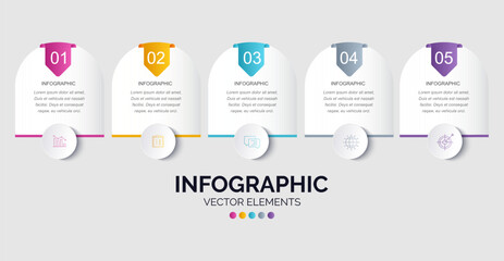 Business concept infographic template with options