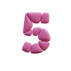 Funny Shapes 3D Alphabet or PNG Letters