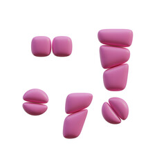 Funny Shapes 3D Alphabet or PNG Letters