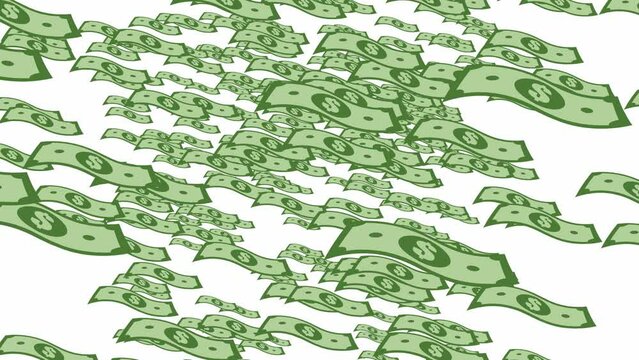 Banknotes raining from the sky