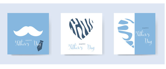 Happy Father's Day greeting card, banner, poster or flyer design.