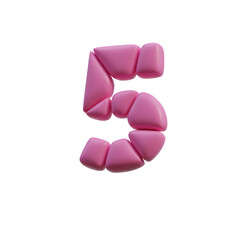 Funny Shapes 3D Alphabet or PNG Letters