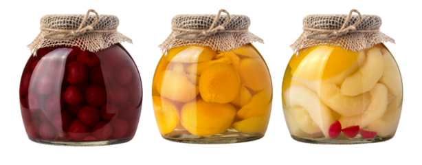 fruit jars isolated